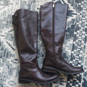 wine colored riding boots